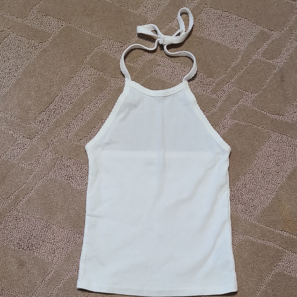 American Eagle Outfitters White Halter Camisole
